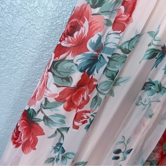 Lulus Garden Meandering Blush Floral Print Maxi Dress M - Pink, Spring, Feminine - Picture 5 of 15